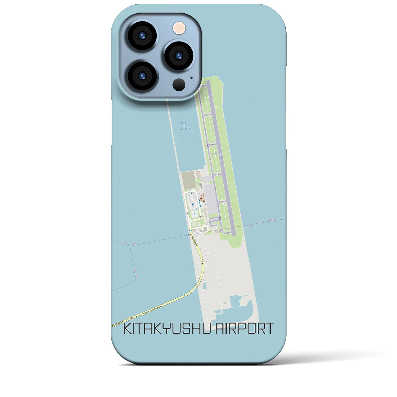 【北九州空港(福岡県)】地図柄iPhoneケース(バックカバータイプ)