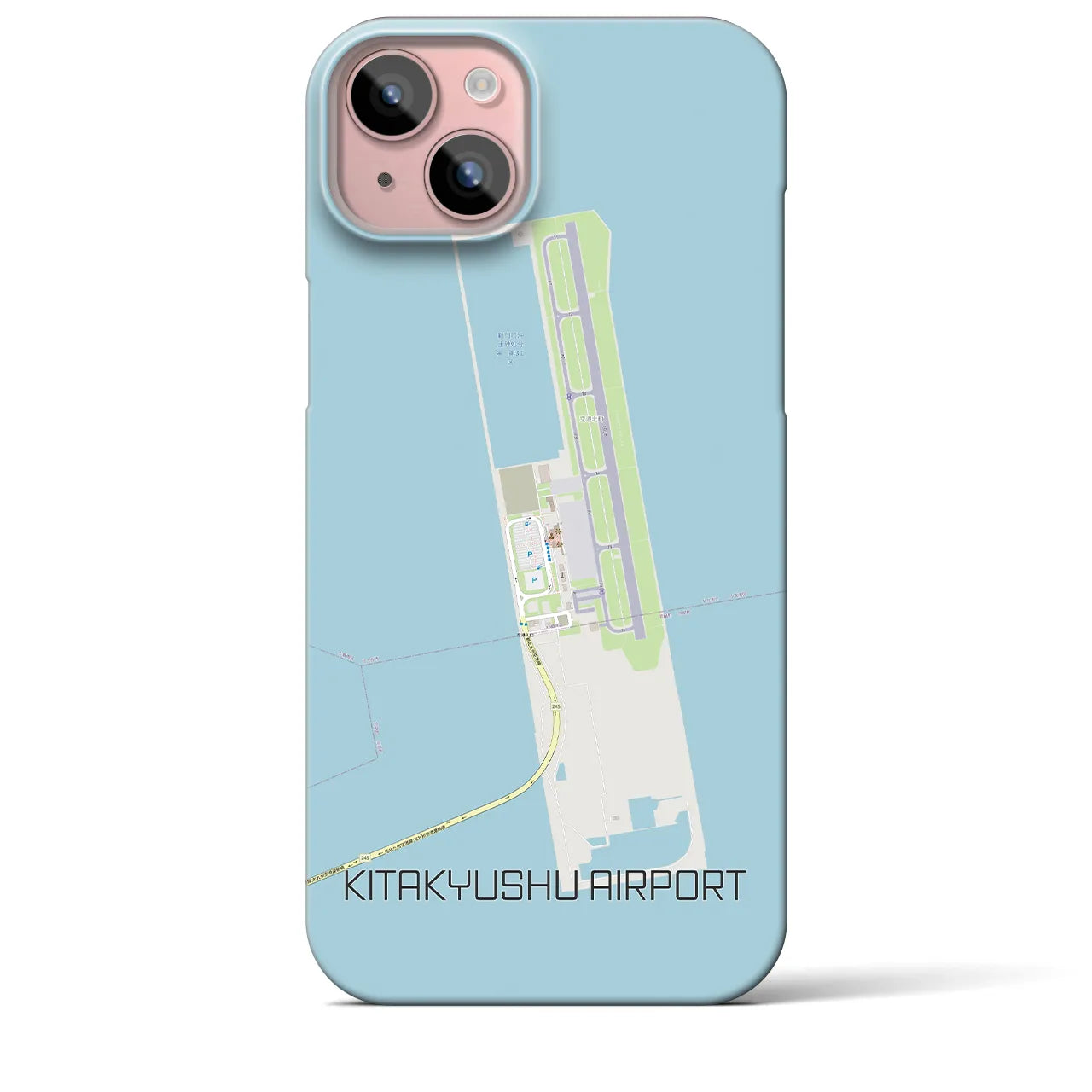 【北九州空港(福岡県)】地図柄iPhoneケース(バックカバータイプ)