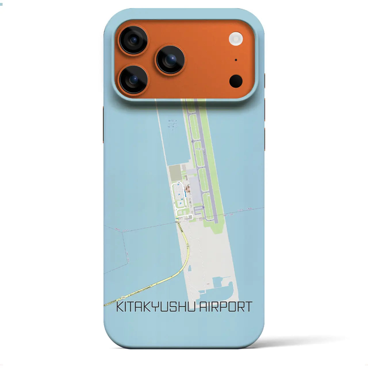 北九州空港（福岡県）】地図柄iPhoneケース（バックカバータイプ