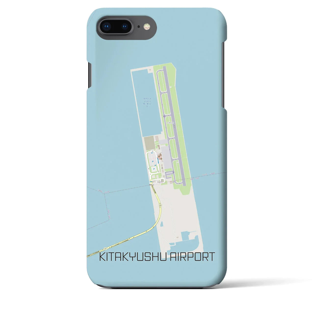 【北九州空港(福岡県)】地図柄iPhoneケース(バックカバータイプ)