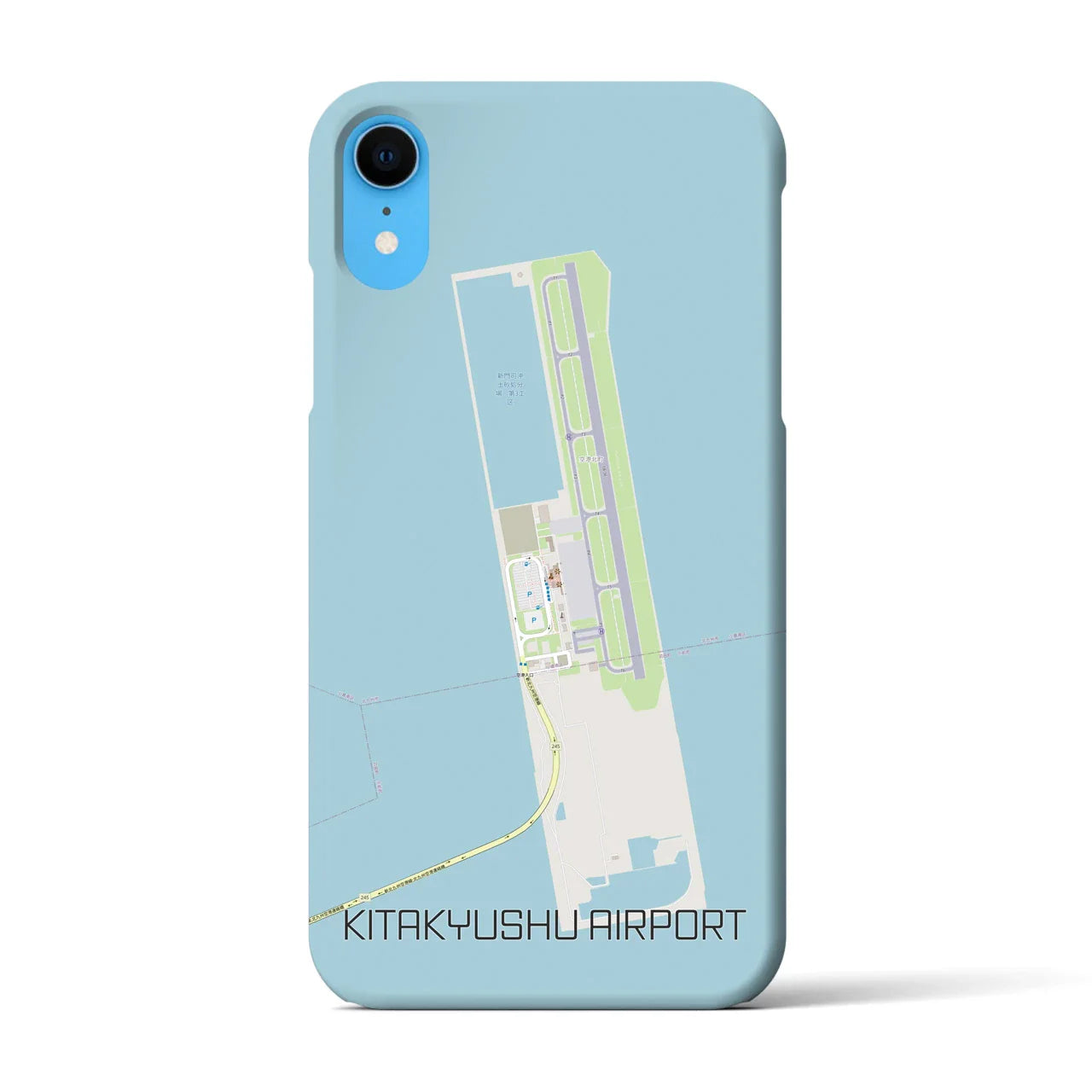 【北九州空港(福岡県)】地図柄iPhoneケース(バックカバータイプ)