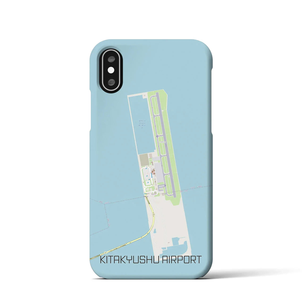 【北九州空港(福岡県)】地図柄iPhoneケース(バックカバータイプ)