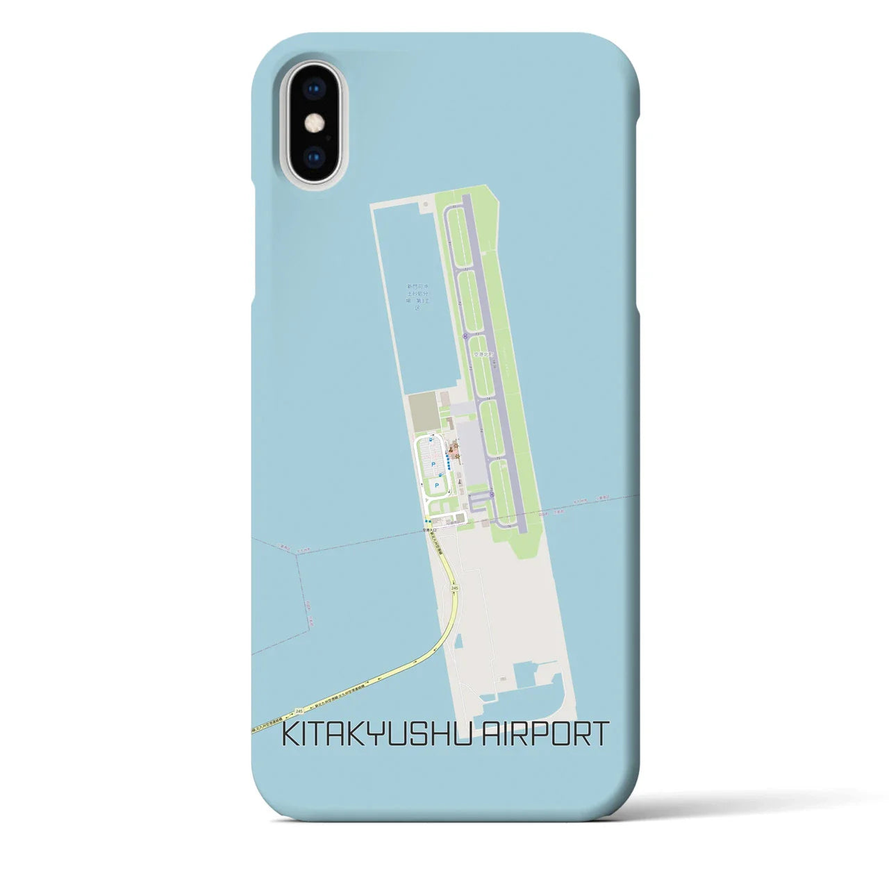 【北九州空港(福岡県)】地図柄iPhoneケース(バックカバータイプ)