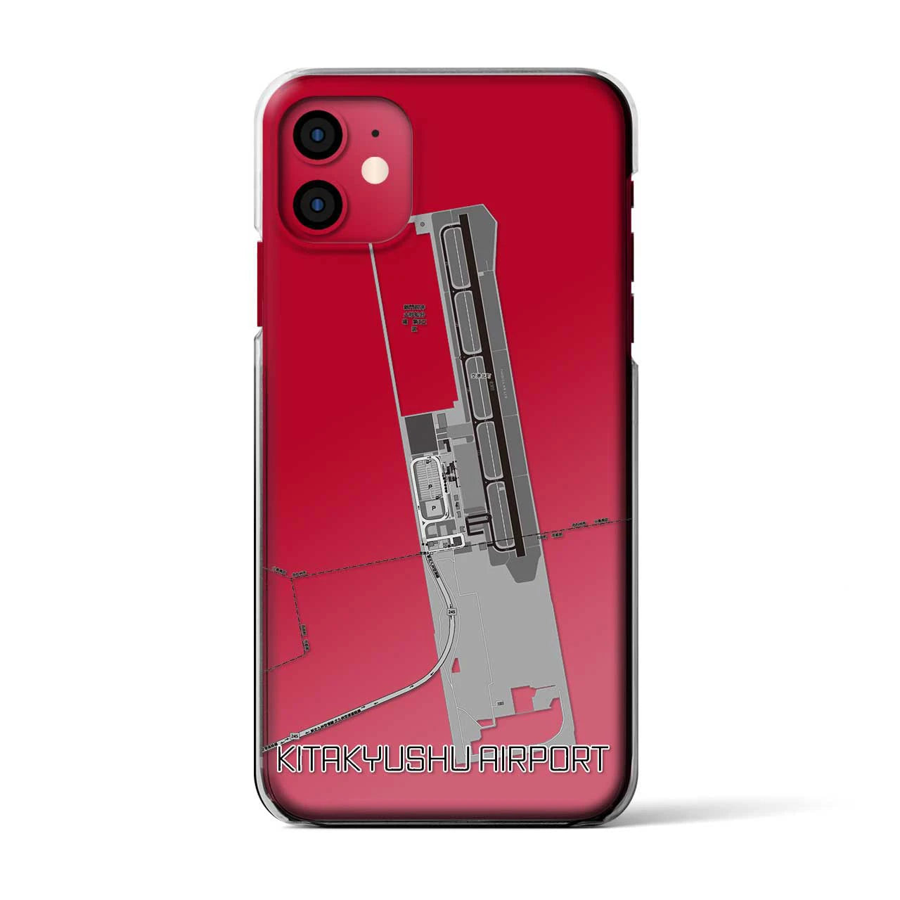 【北九州空港(福岡県)】地図柄iPhoneケース(クリアタイプ)