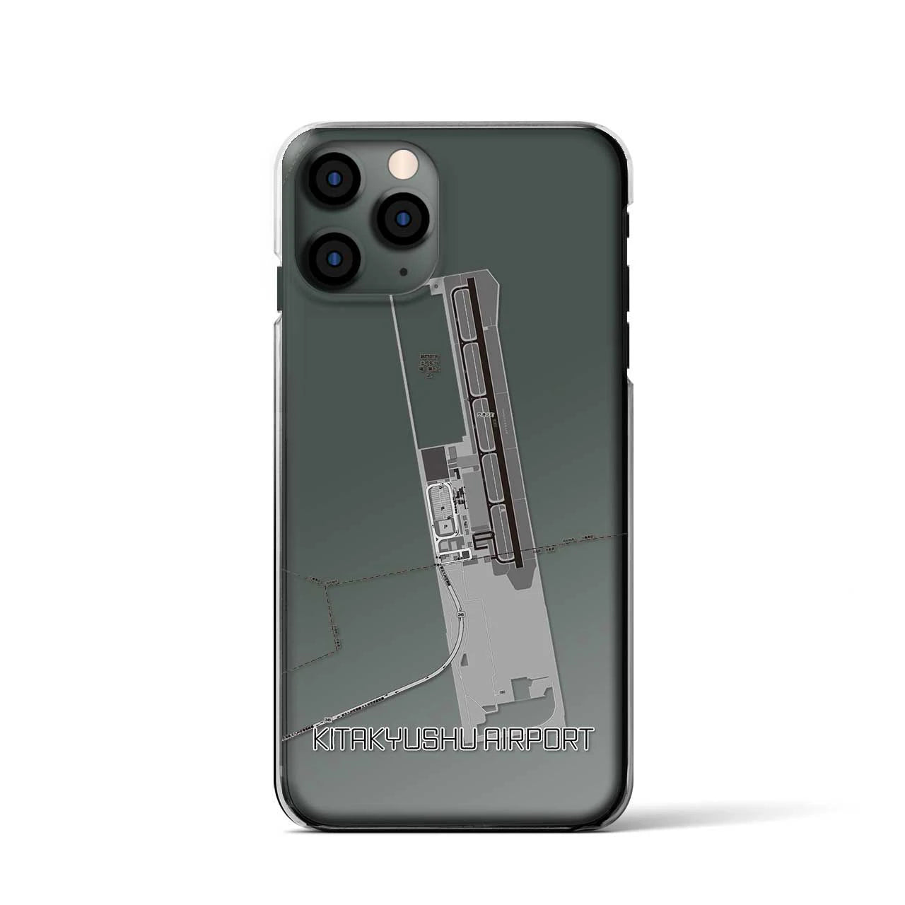 【北九州空港(福岡県)】地図柄iPhoneケース(クリアタイプ)