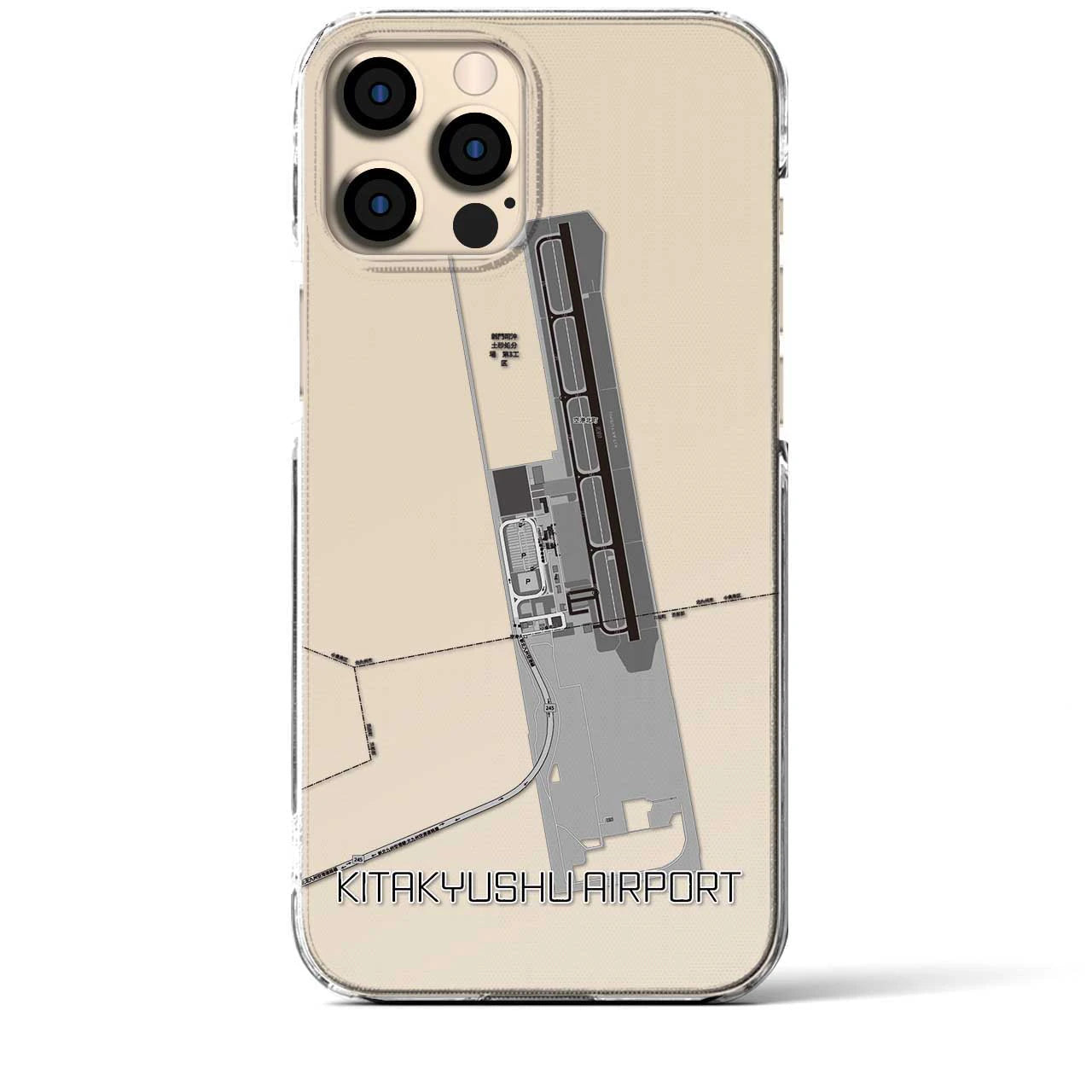 【北九州空港(福岡県)】地図柄iPhoneケース(クリアタイプ)