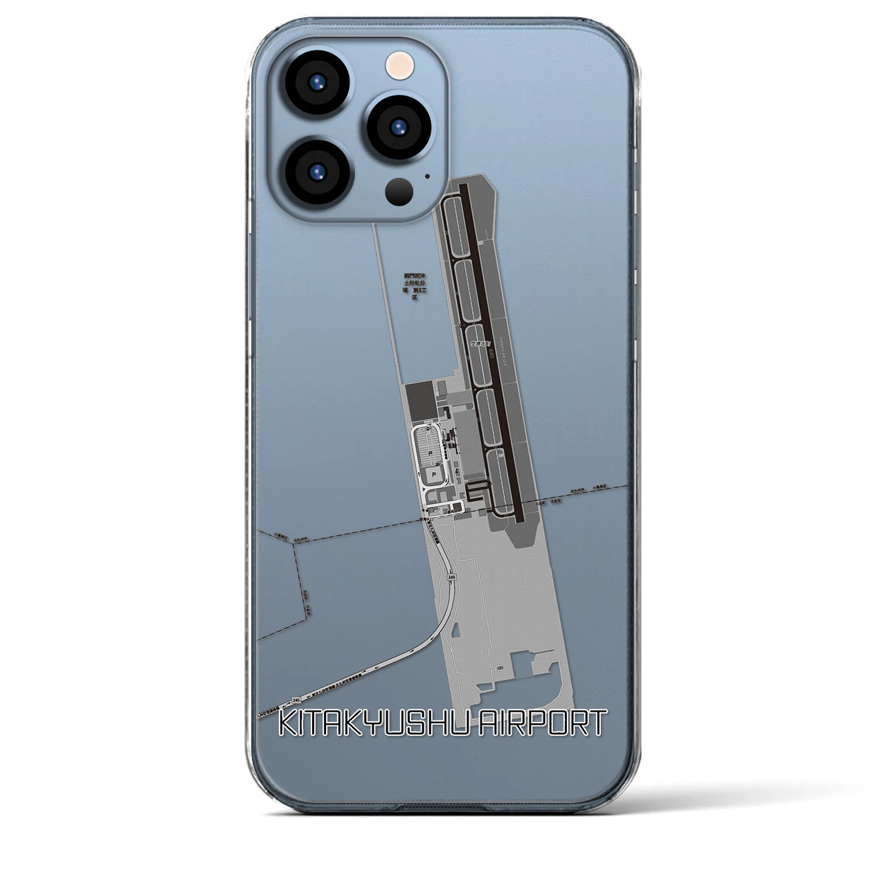 【北九州空港(福岡県)】地図柄iPhoneケース(クリアタイプ)