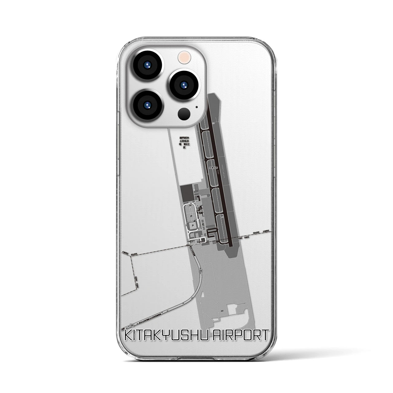 【北九州空港(福岡県)】地図柄iPhoneケース(クリアタイプ)