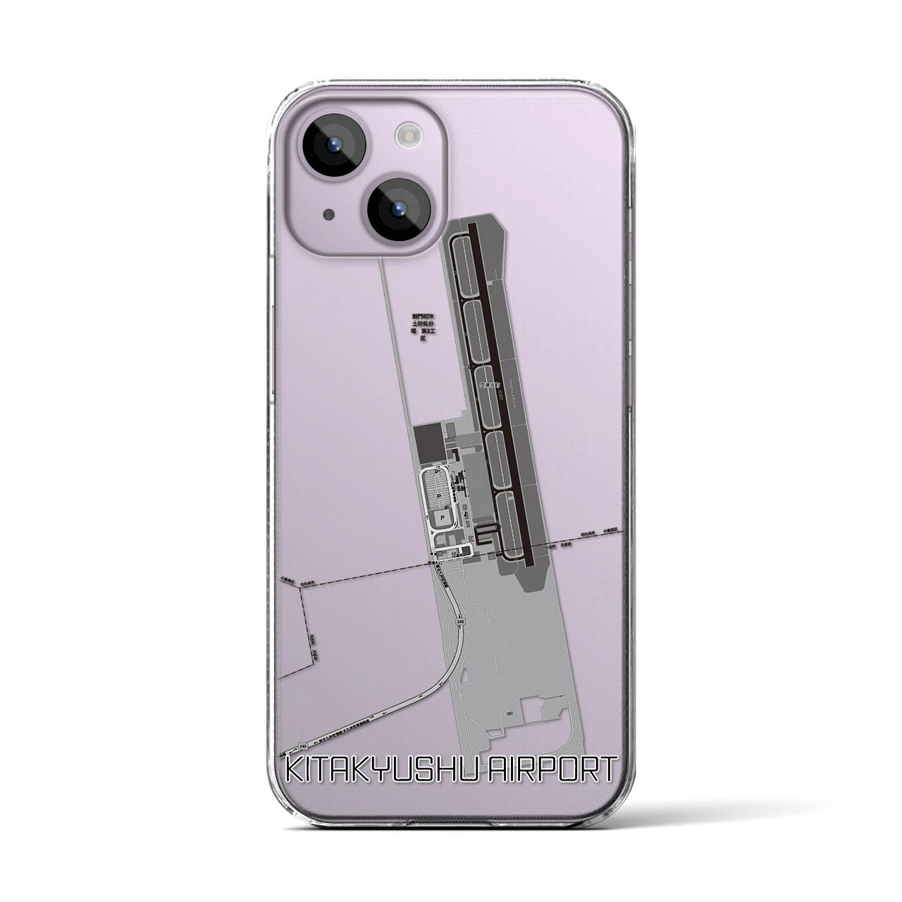 【北九州空港(福岡県)】地図柄iPhoneケース(クリアタイプ)