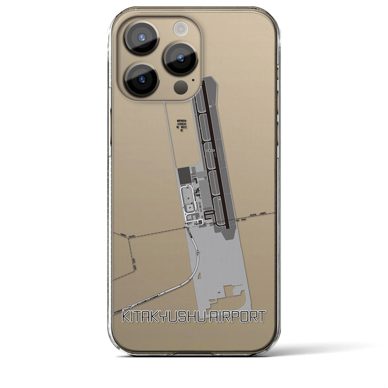 【北九州空港(福岡県)】地図柄iPhoneケース(クリアタイプ)