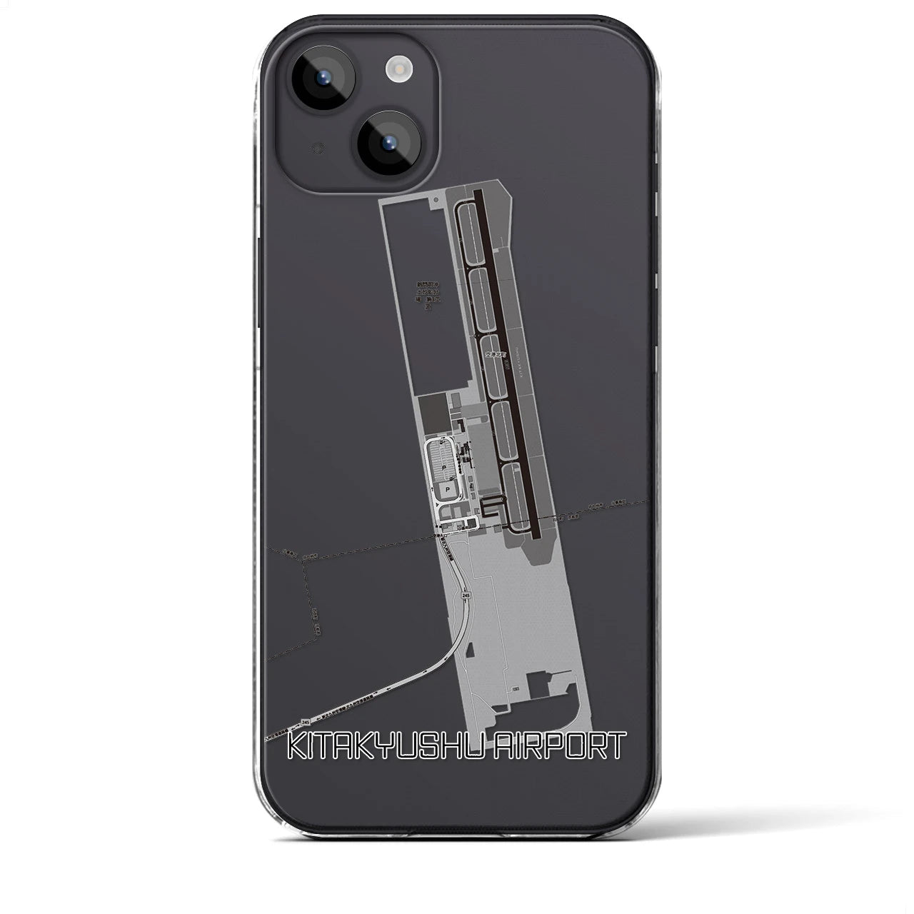 【北九州空港(福岡県)】地図柄iPhoneケース(クリアタイプ)