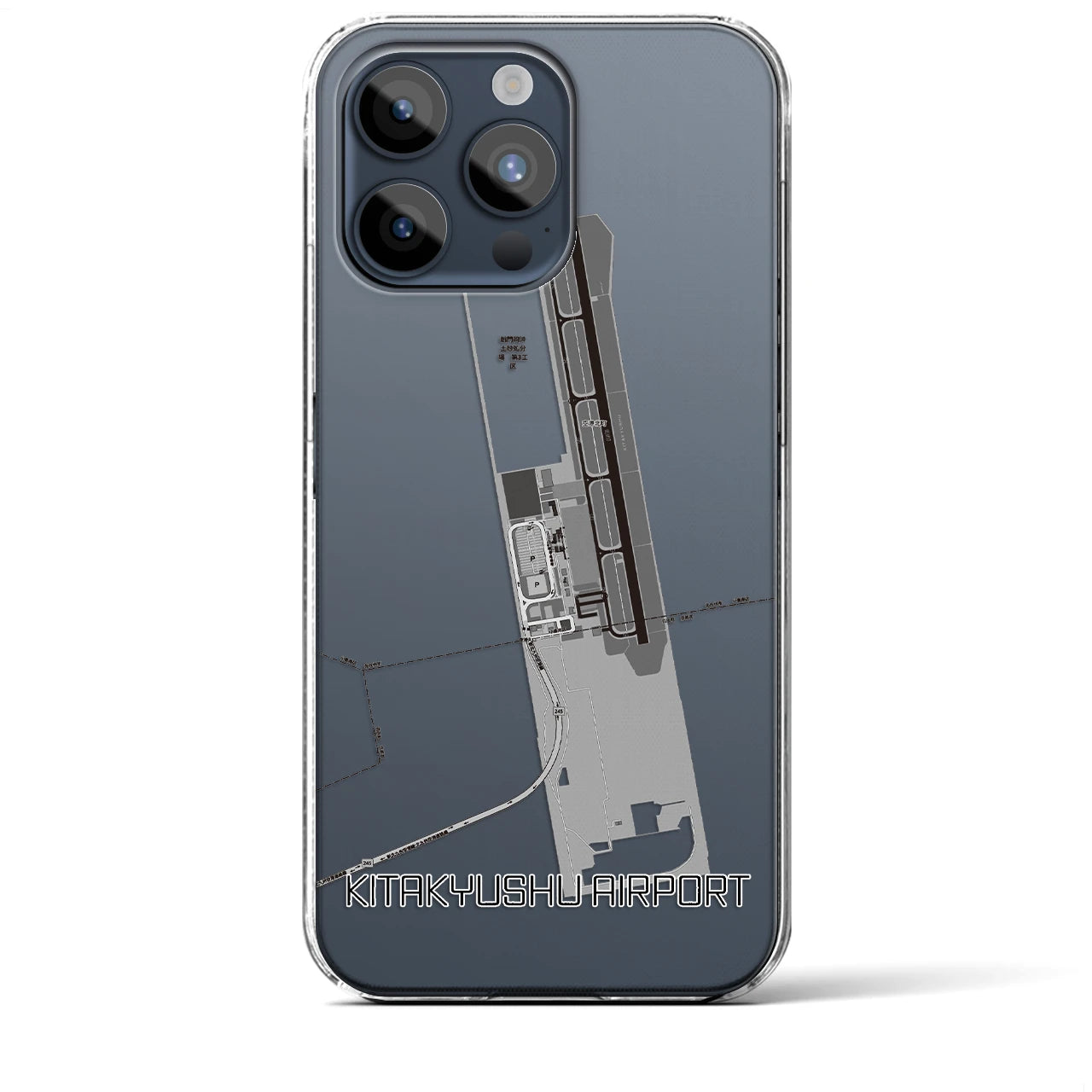 【北九州空港(福岡県)】地図柄iPhoneケース(クリアタイプ)
