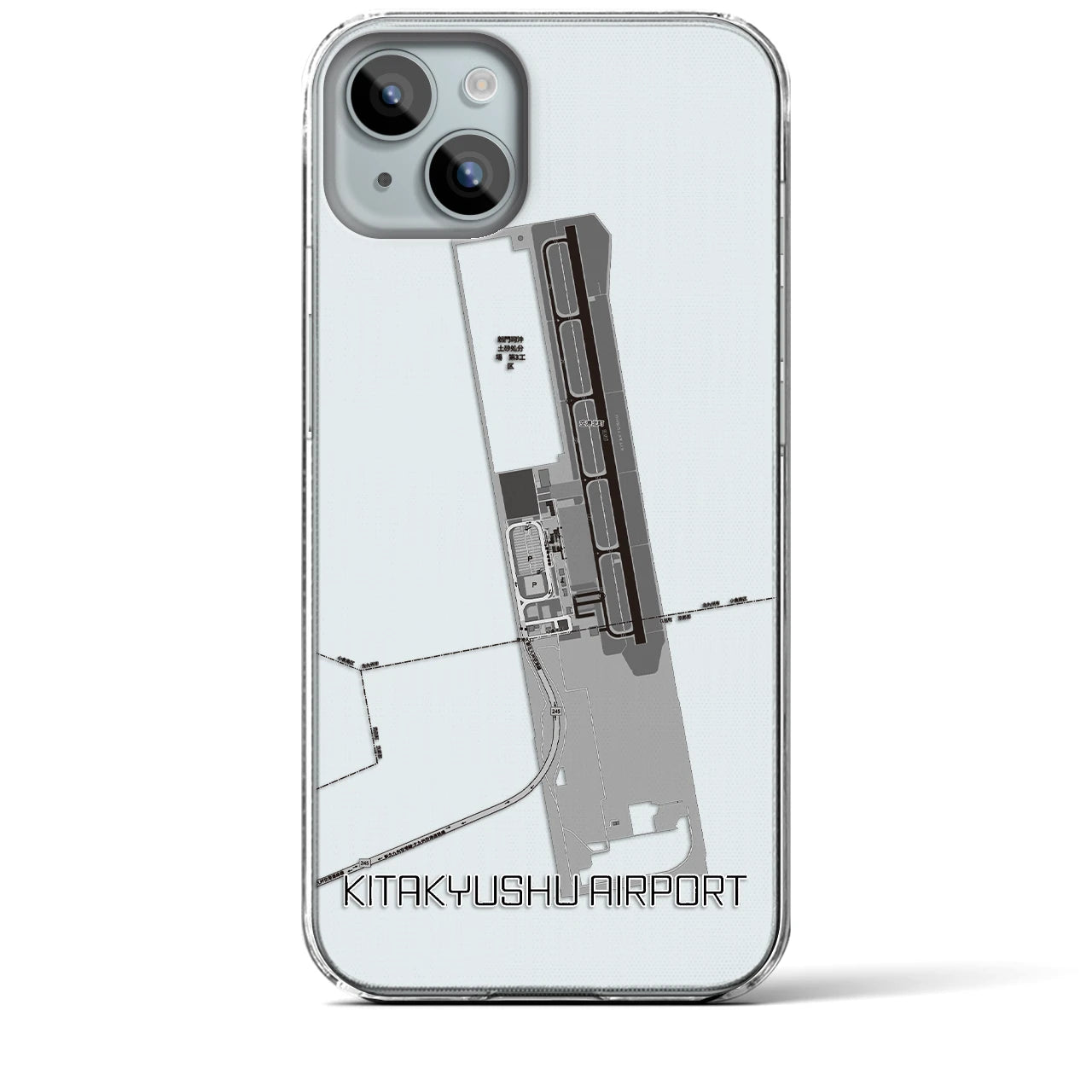 【北九州空港(福岡県)】地図柄iPhoneケース(クリアタイプ)