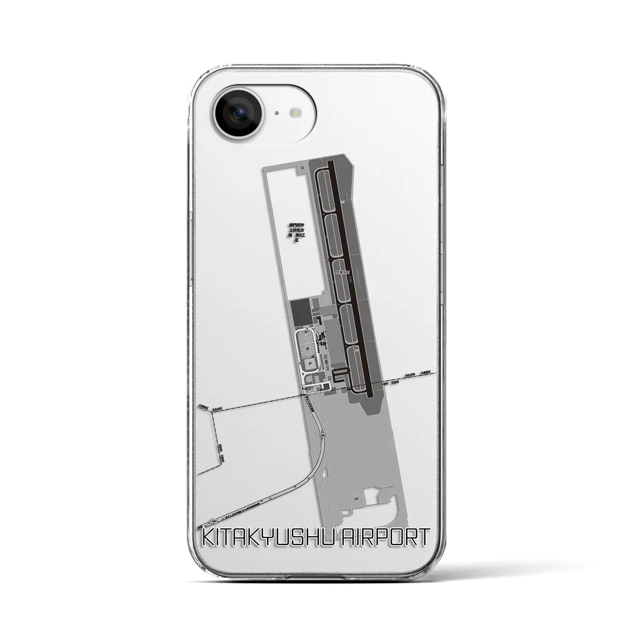 【北九州空港(福岡県)】地図柄iPhoneケース(クリアタイプ)