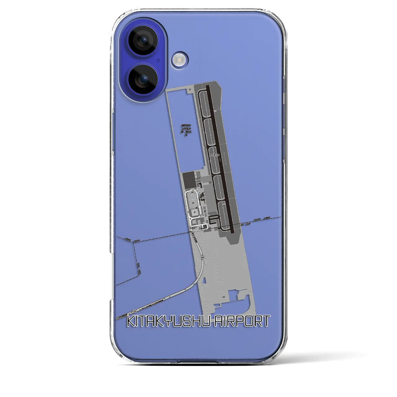 【北九州空港(福岡県)】地図柄iPhoneケース(クリアタイプ)