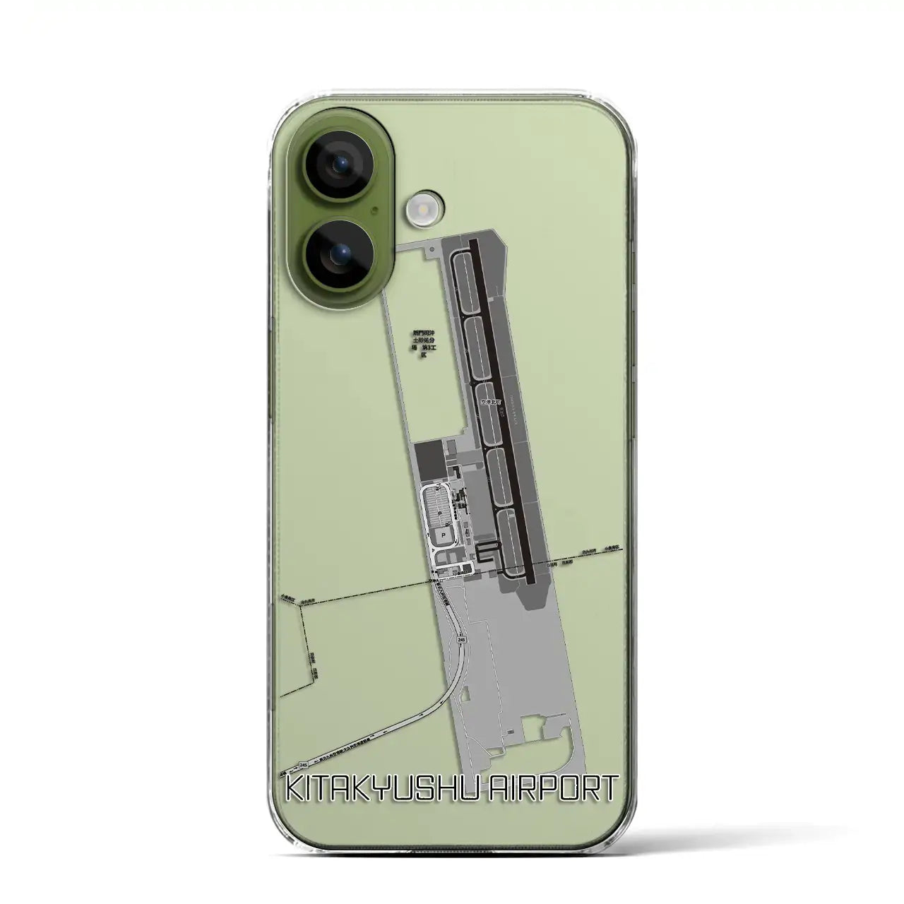 【北九州空港(福岡県)】地図柄iPhoneケース(クリアタイプ)モノトーン・iPhone 17 Pro Max 用
