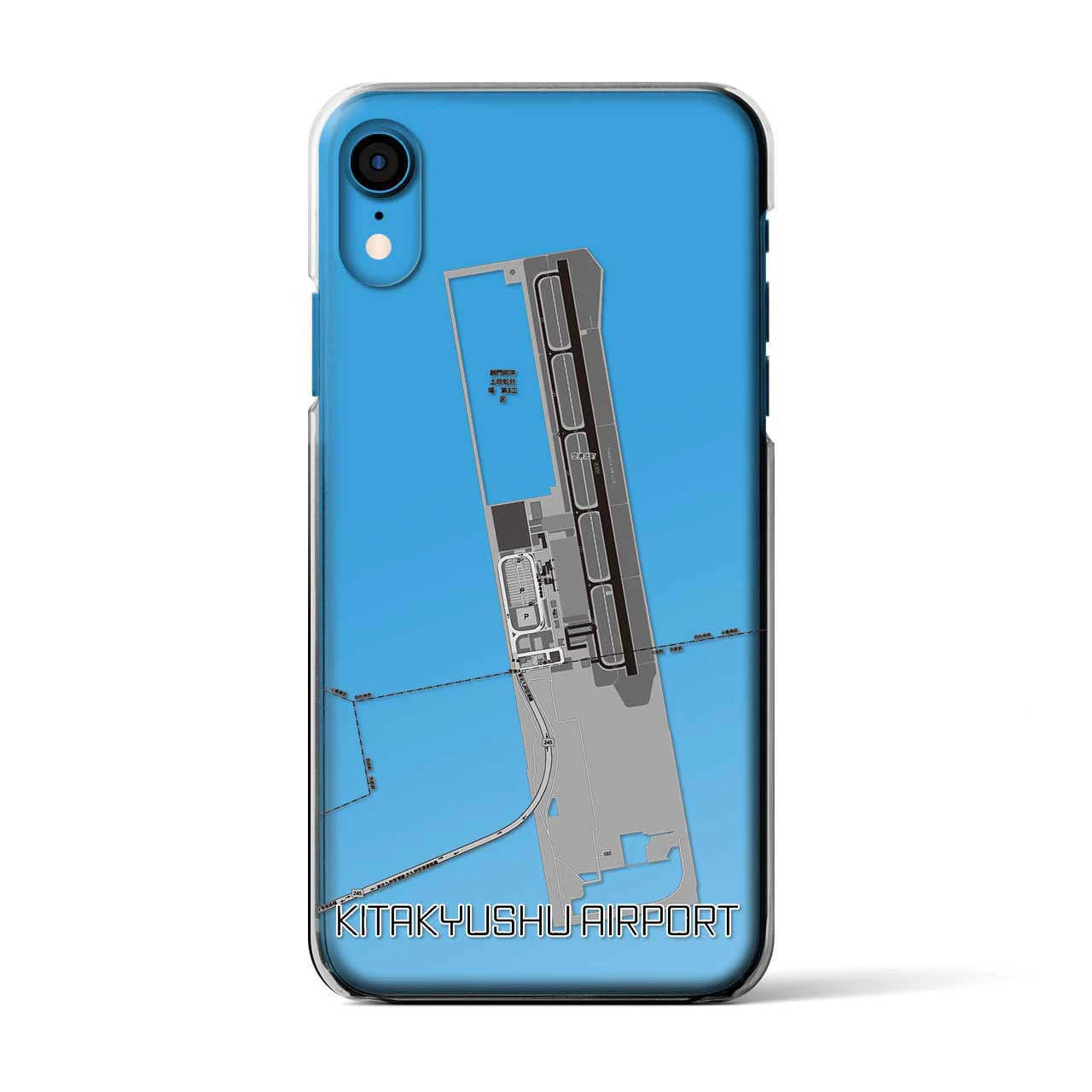 【北九州空港(福岡県)】地図柄iPhoneケース(クリアタイプ)