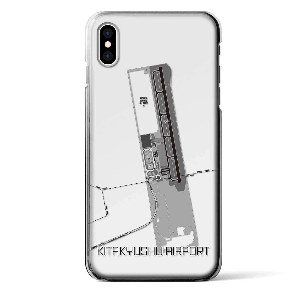 【北九州空港(福岡県)】地図柄iPhoneケース(クリアタイプ)