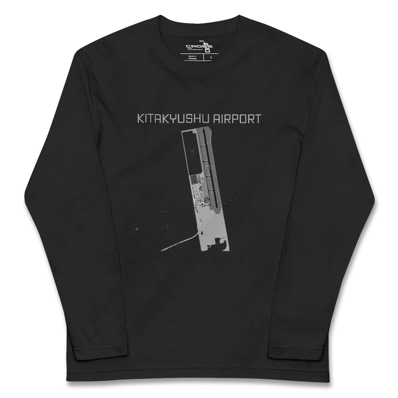 【北九州空港(福岡県)】地図柄ロングスリーブTシャツ