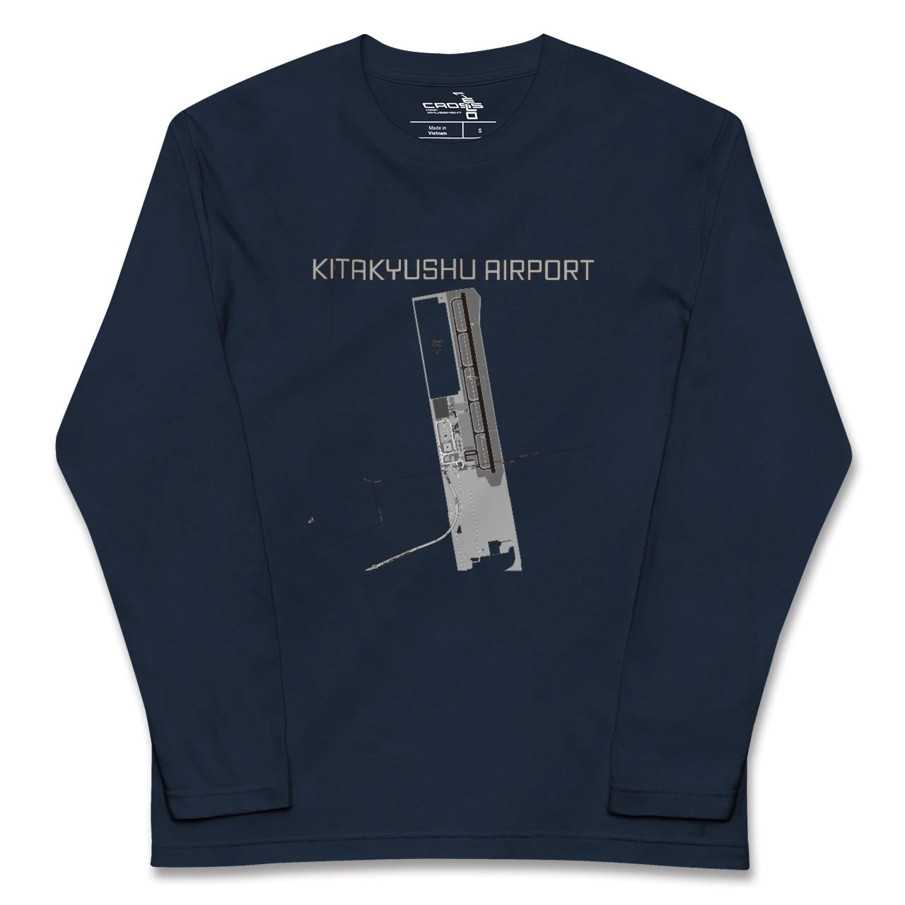 【北九州空港(福岡県)】地図柄ロングスリーブTシャツ