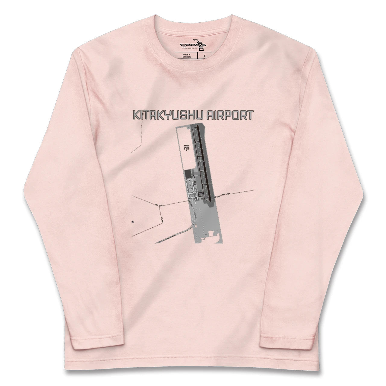 【北九州空港(福岡県)】地図柄ロングスリーブTシャツ