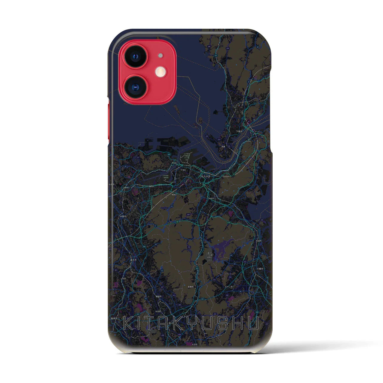 【北九州(福岡県)】地図柄iPhoneケース(バックカバータイプ)