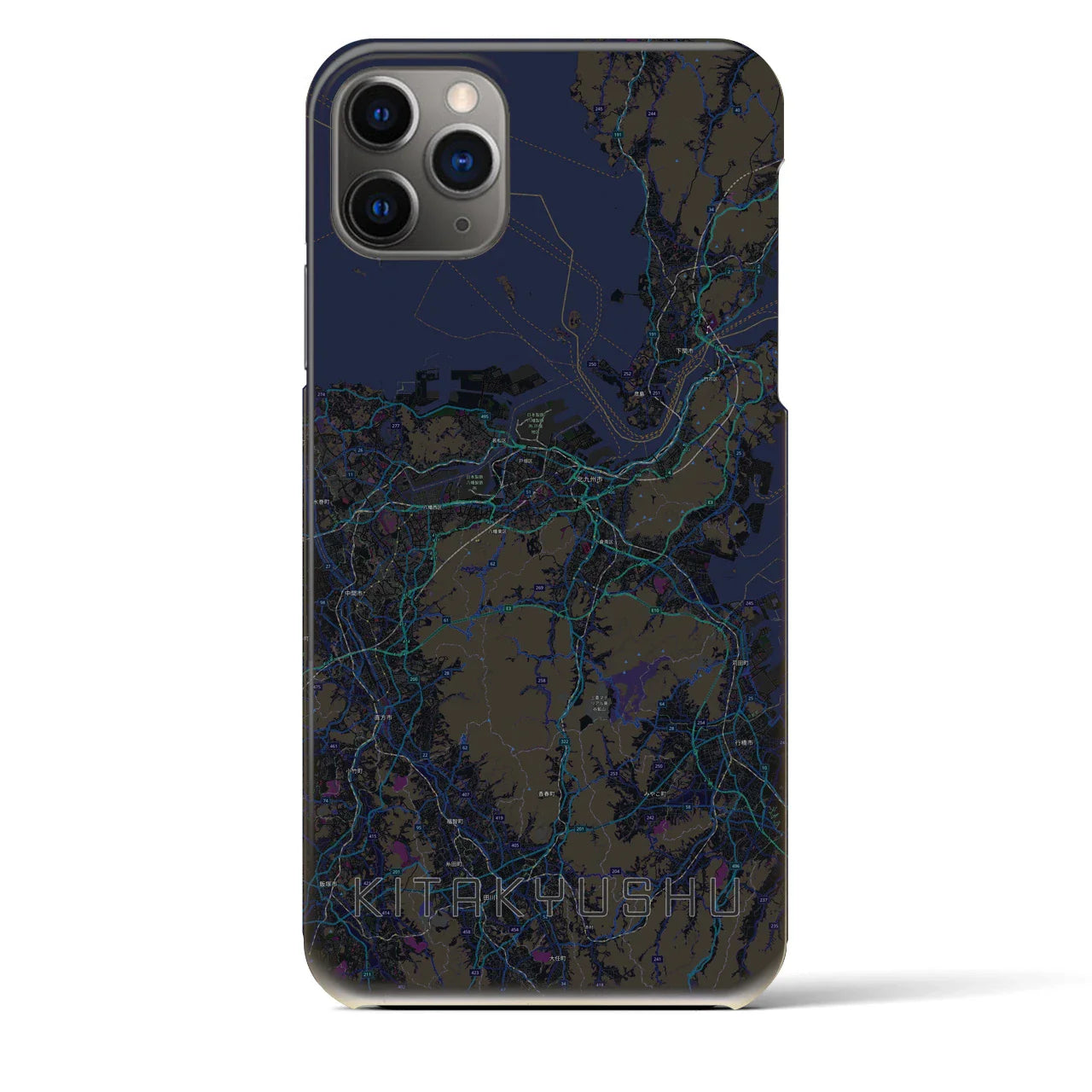 【北九州(福岡県)】地図柄iPhoneケース(バックカバータイプ)