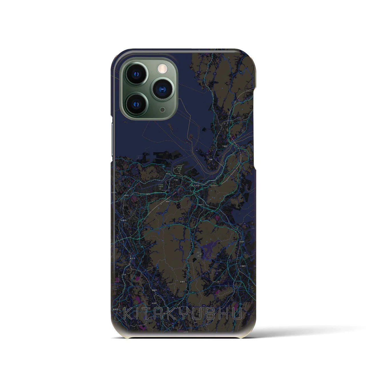 【北九州(福岡県)】地図柄iPhoneケース(バックカバータイプ)