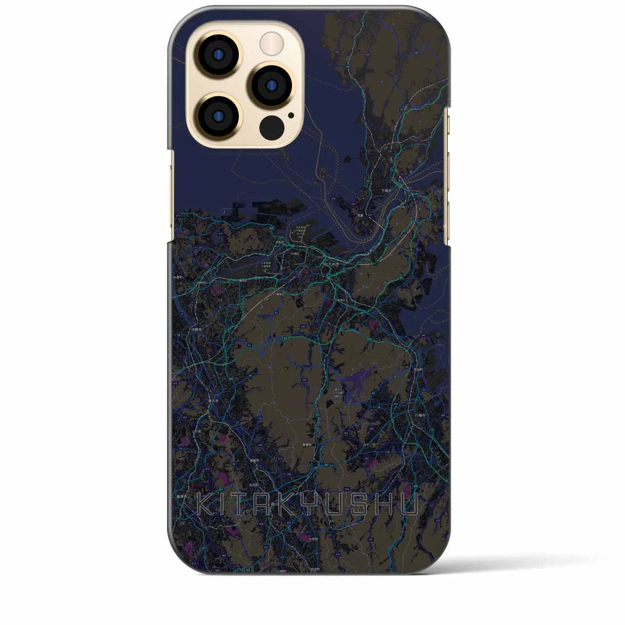 【北九州(福岡県)】地図柄iPhoneケース(バックカバータイプ)