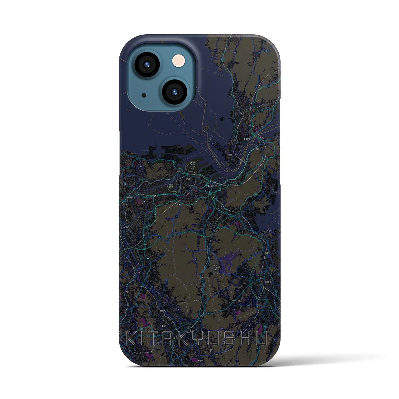 【北九州(福岡県)】地図柄iPhoneケース(バックカバータイプ)