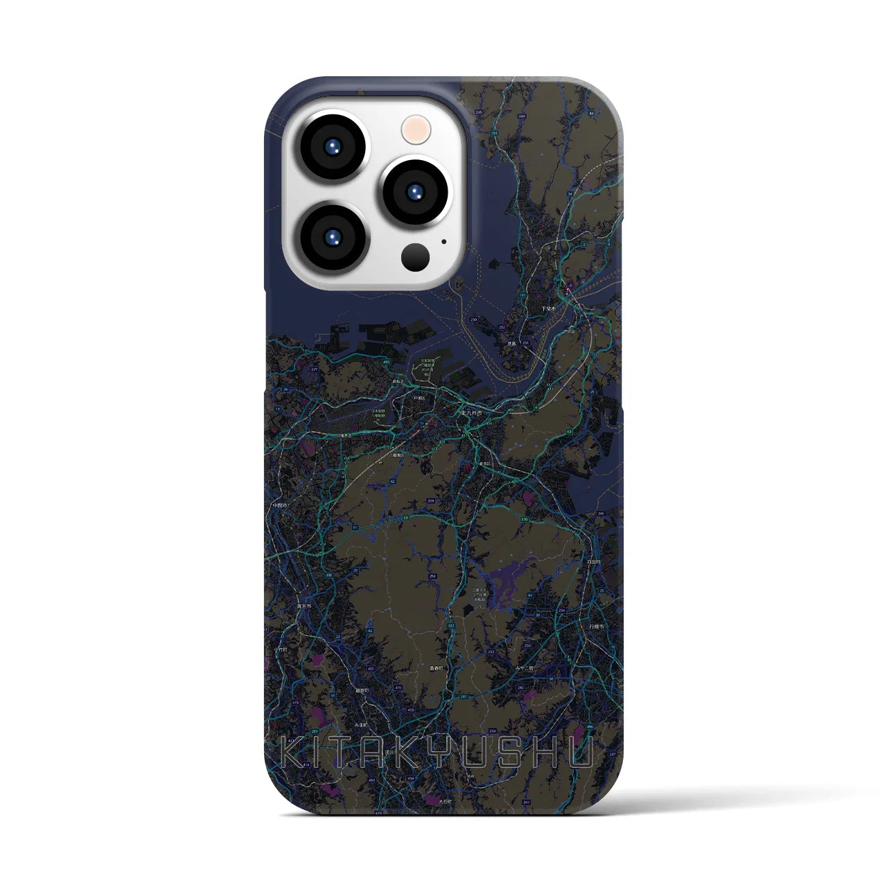 【北九州(福岡県)】地図柄iPhoneケース(バックカバータイプ)