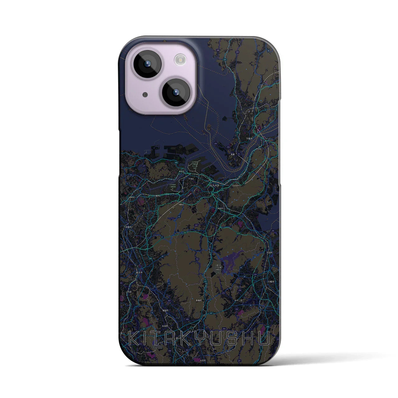 【北九州(福岡県)】地図柄iPhoneケース(バックカバータイプ)