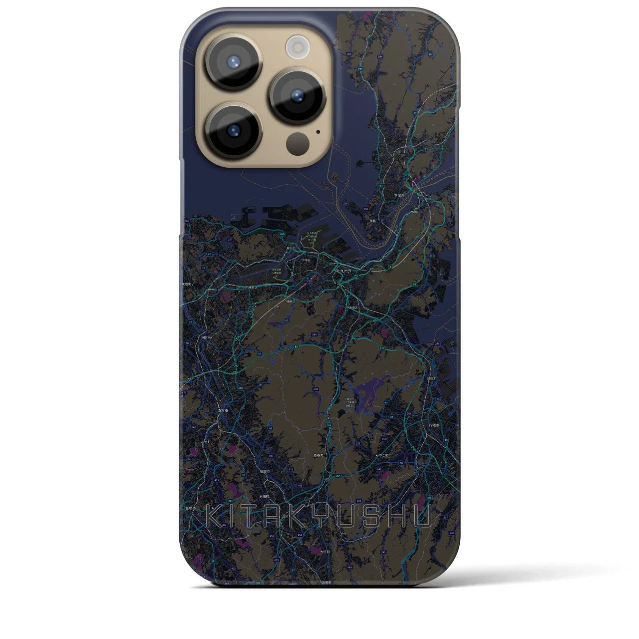 【北九州(福岡県)】地図柄iPhoneケース(バックカバータイプ)