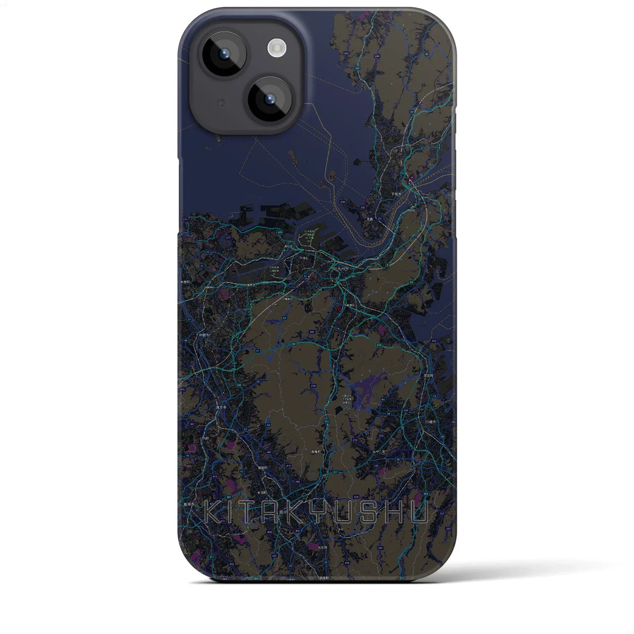 【北九州(福岡県)】地図柄iPhoneケース(バックカバータイプ)