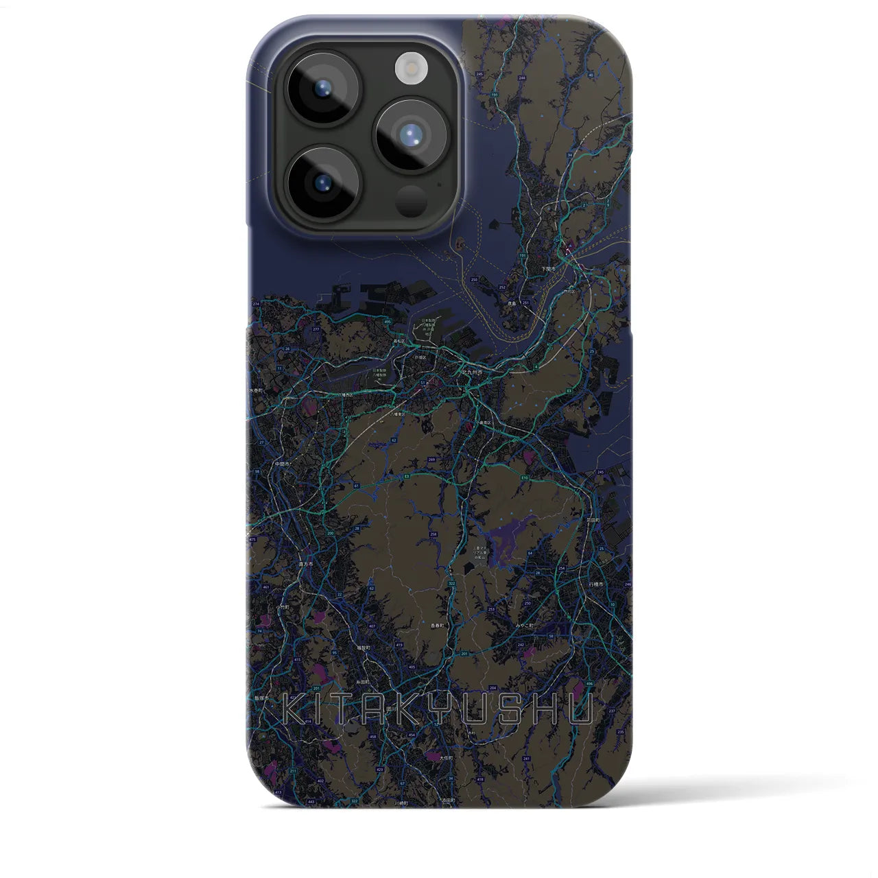 【北九州(福岡県)】地図柄iPhoneケース(バックカバータイプ)