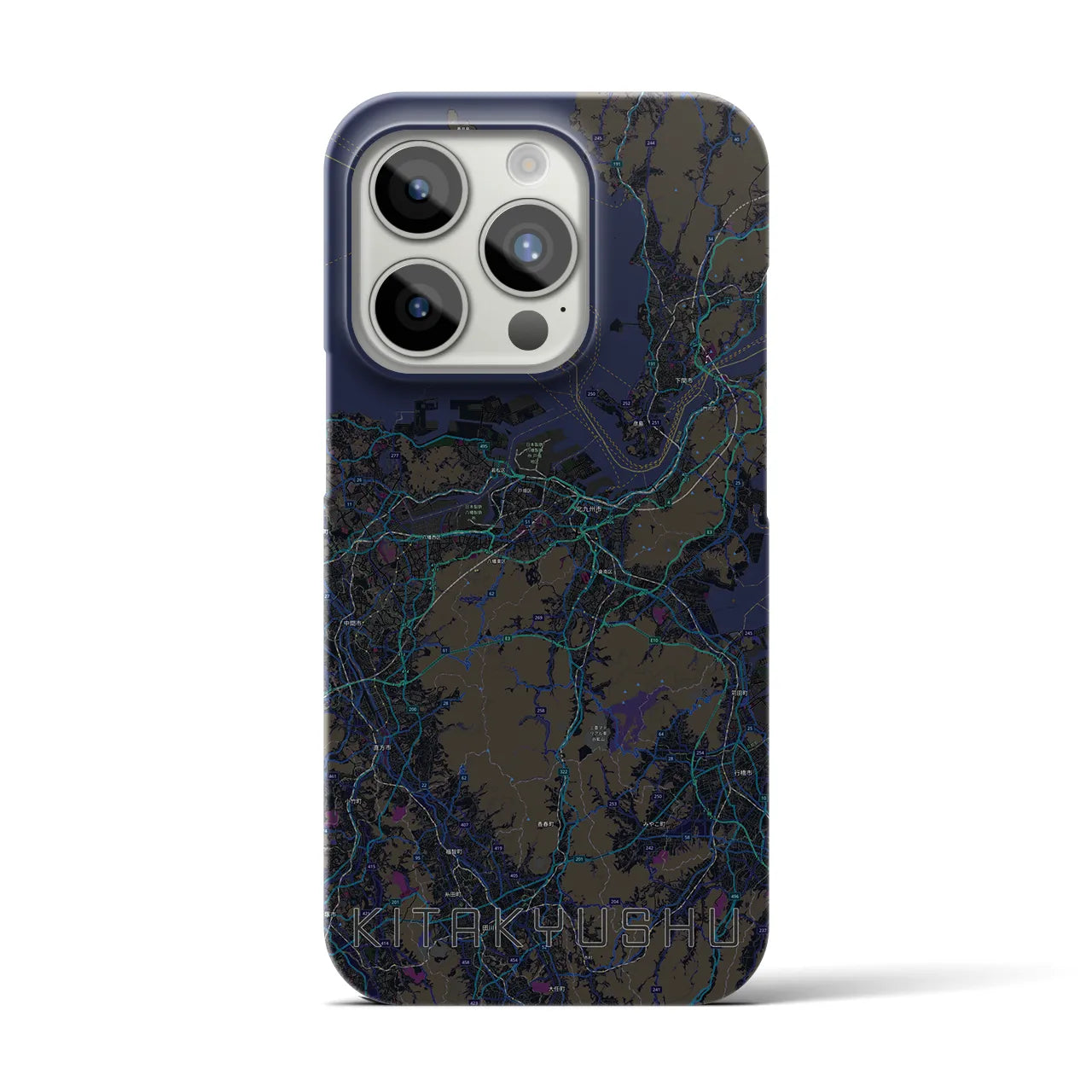【北九州(福岡県)】地図柄iPhoneケース(バックカバータイプ)