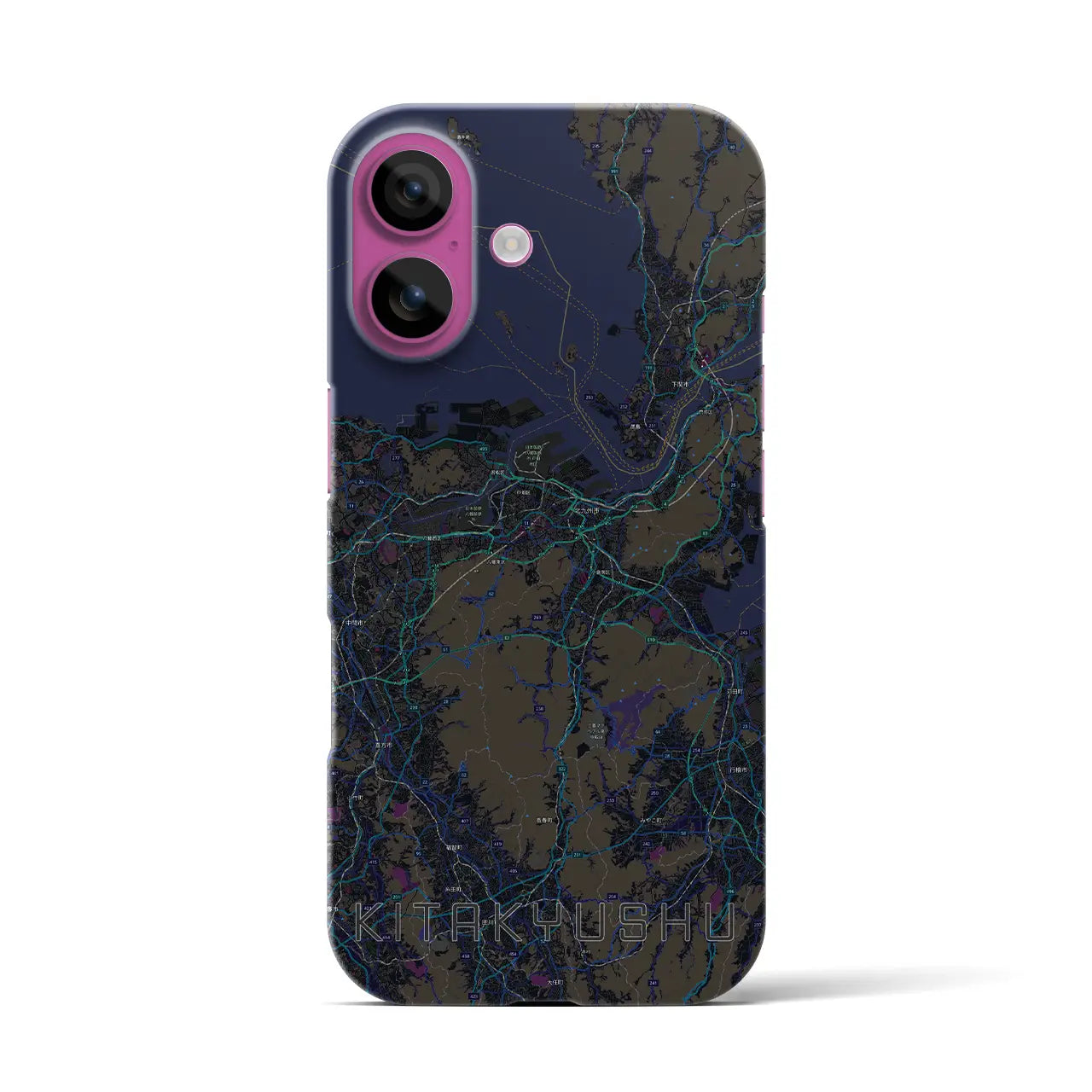 【北九州(福岡県)】地図柄iPhoneケース(バックカバータイプ)