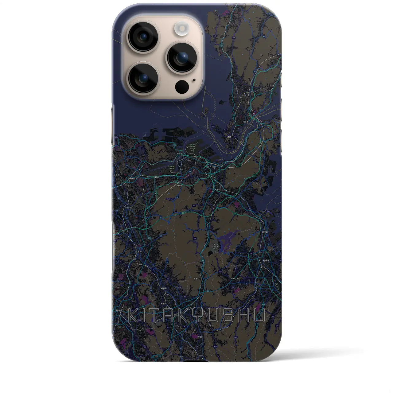 【北九州(福岡県)】地図柄iPhoneケース(バックカバータイプ)
