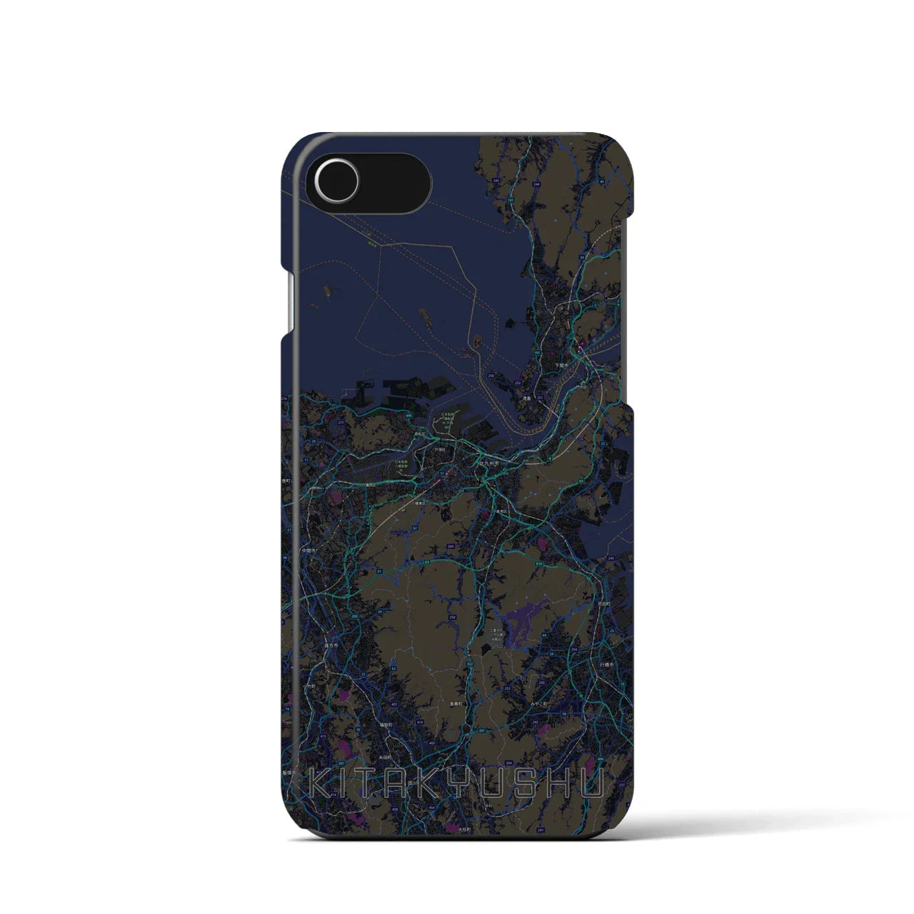 【北九州(福岡県)】地図柄iPhoneケース(バックカバータイプ)