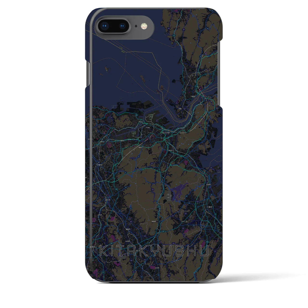 【北九州(福岡県)】地図柄iPhoneケース(バックカバータイプ)
