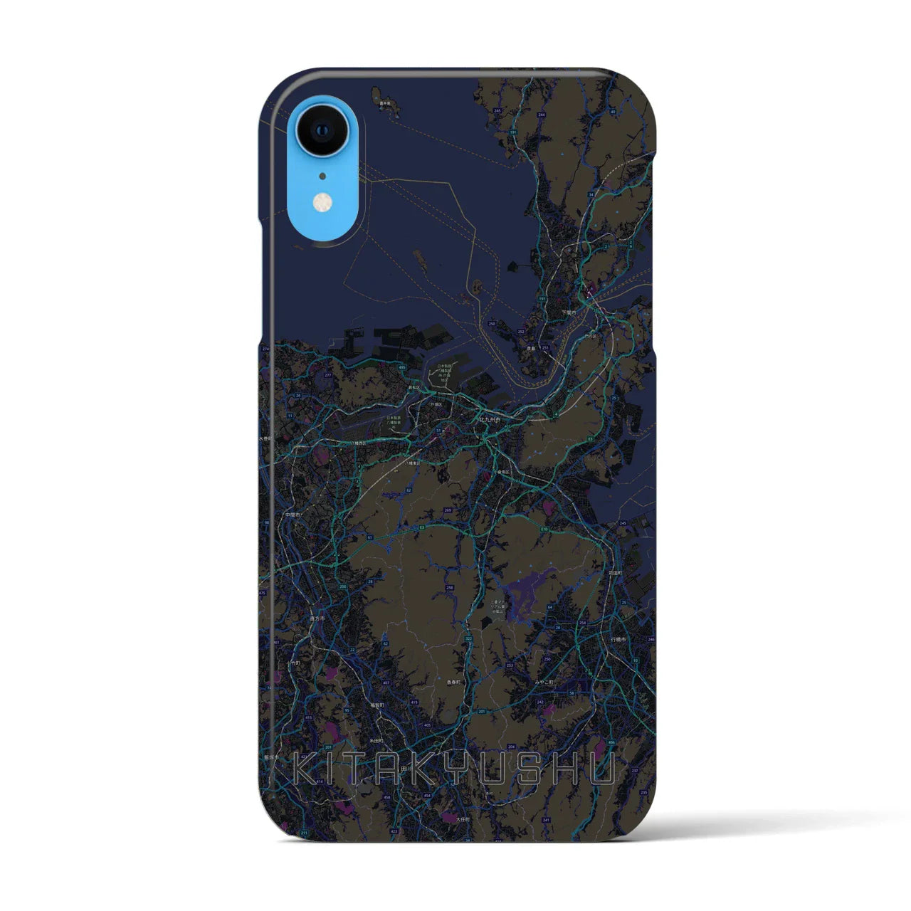 【北九州(福岡県)】地図柄iPhoneケース(バックカバータイプ)