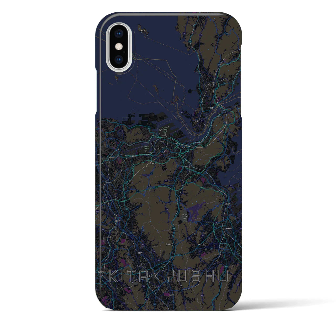 【北九州(福岡県)】地図柄iPhoneケース(バックカバータイプ)