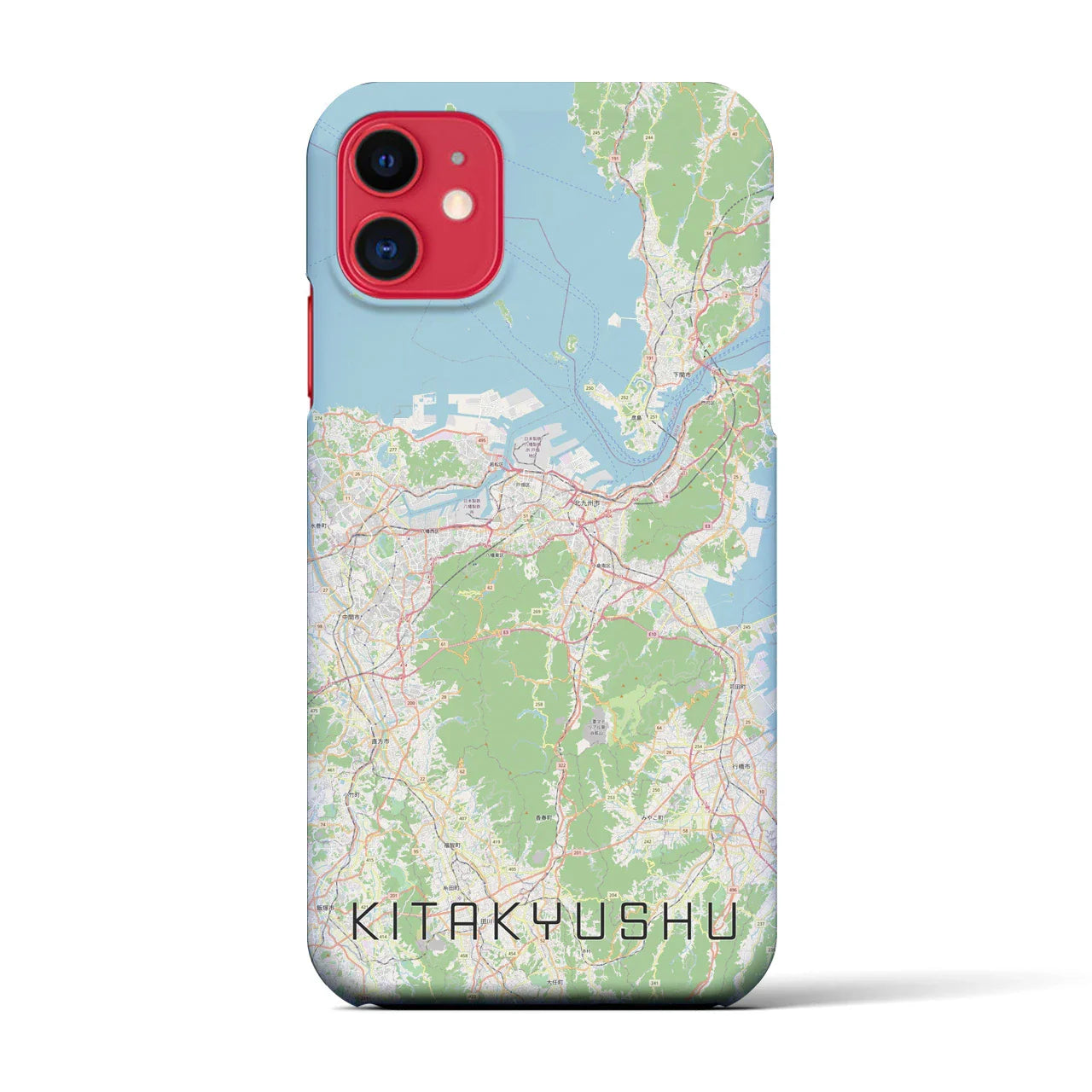 【北九州(福岡県)】地図柄iPhoneケース(バックカバータイプ)