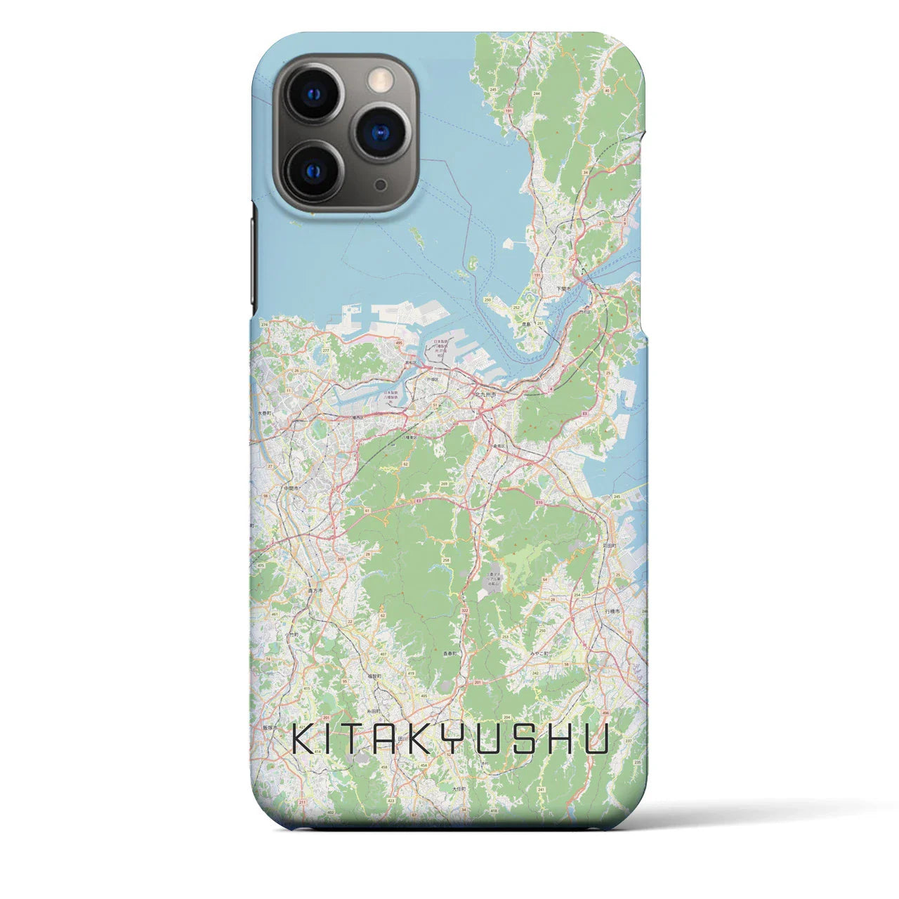 【北九州(福岡県)】地図柄iPhoneケース(バックカバータイプ)