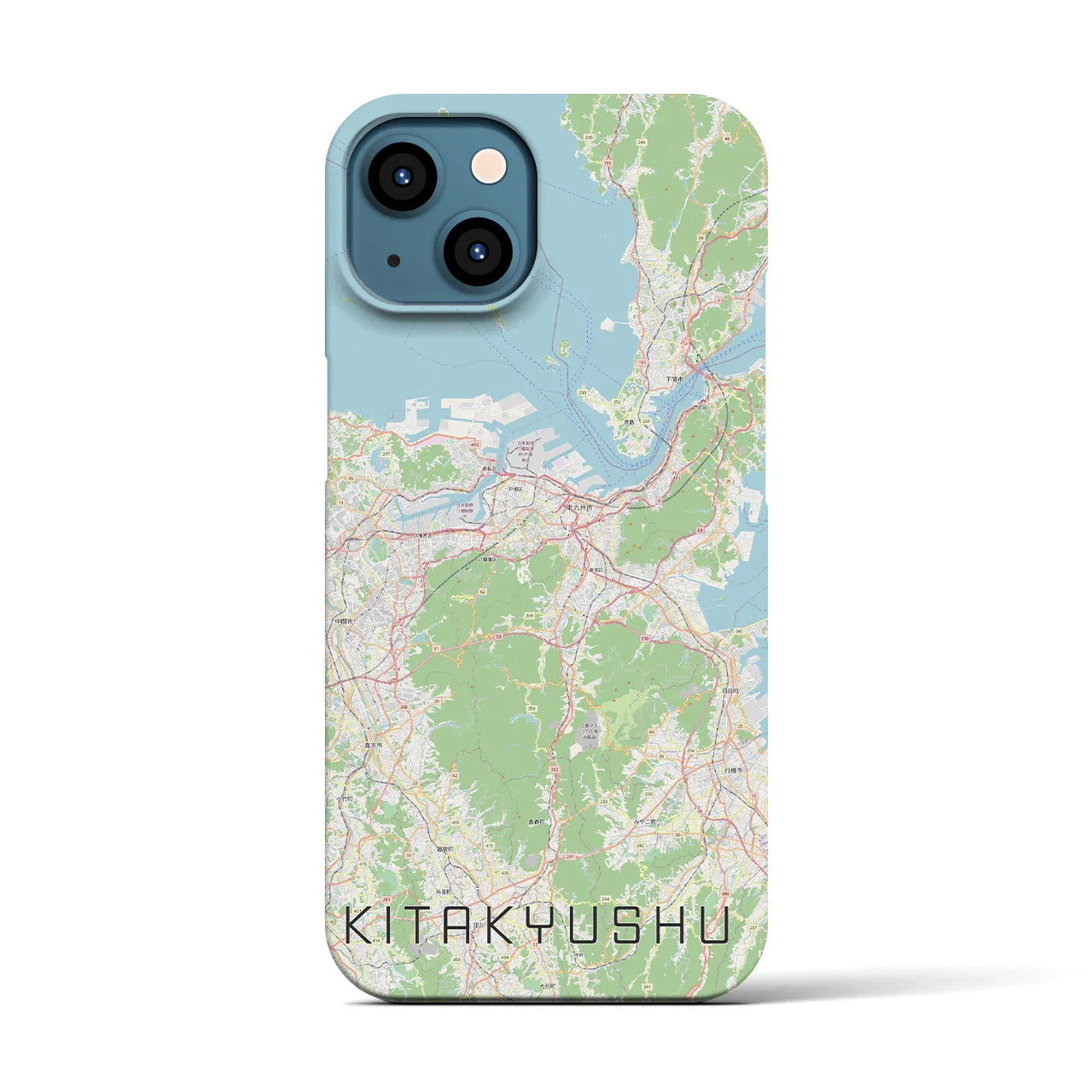 【北九州(福岡県)】地図柄iPhoneケース(バックカバータイプ)