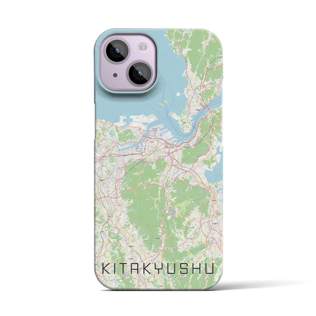【北九州(福岡県)】地図柄iPhoneケース(バックカバータイプ)