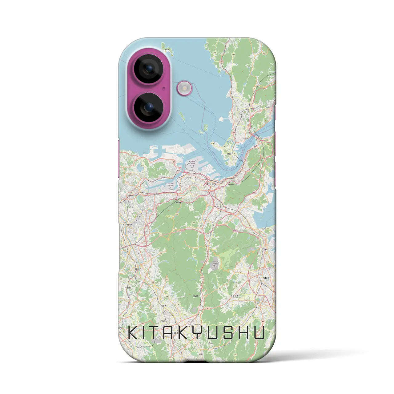 【北九州(福岡県)】地図柄iPhoneケース(バックカバータイプ)