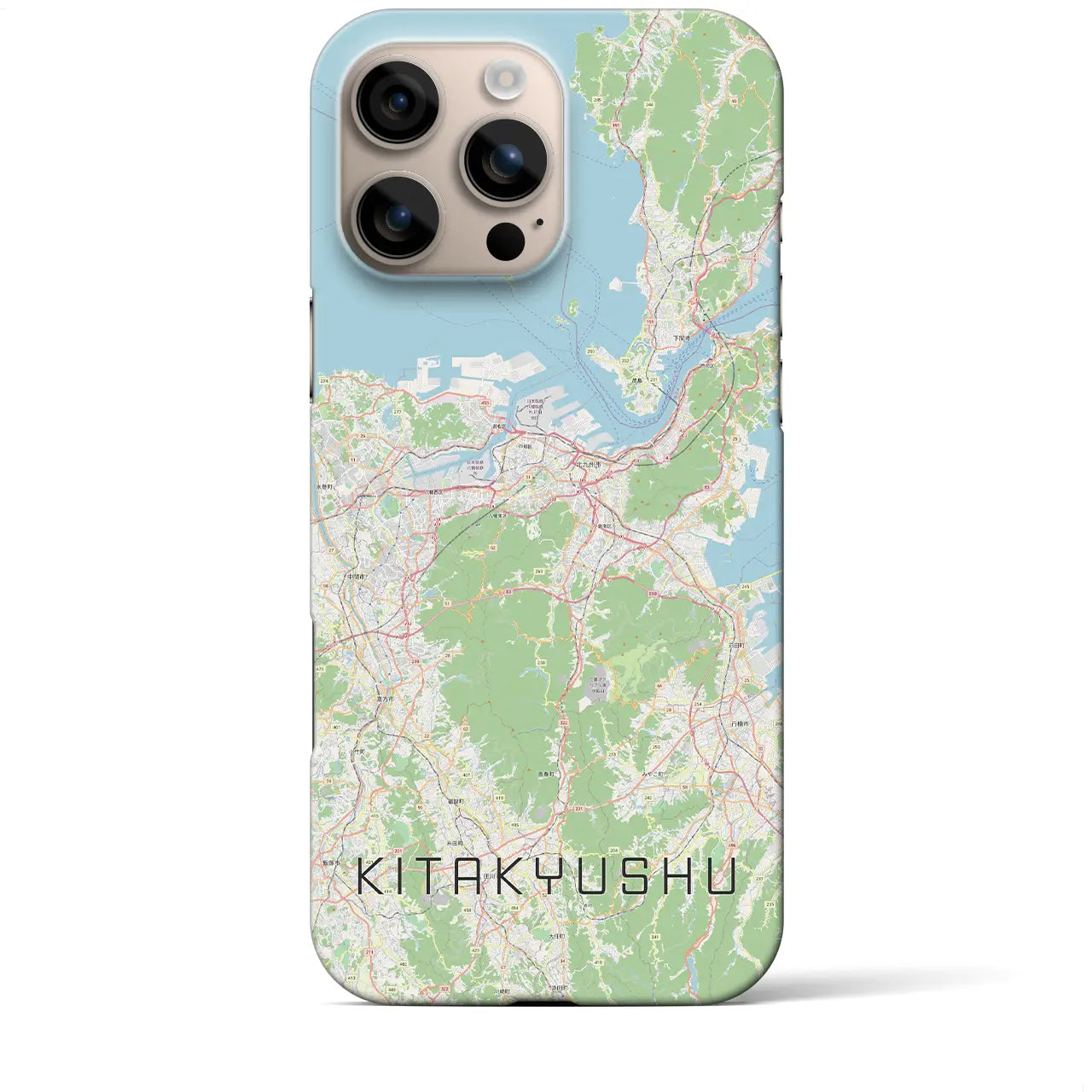 【北九州(福岡県)】地図柄iPhoneケース(バックカバータイプ)
