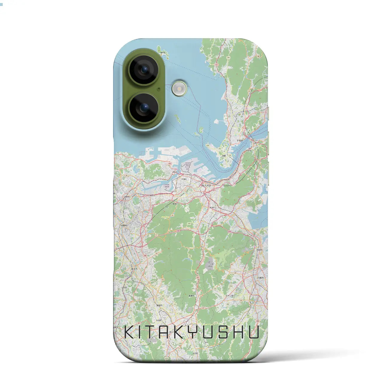 【北九州(福岡県)】地図柄iPhoneケース(バックカバータイプ)