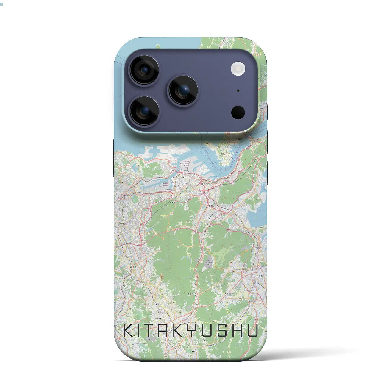 【北九州(福岡県)】地図柄iPhoneケース(バックカバータイプ)